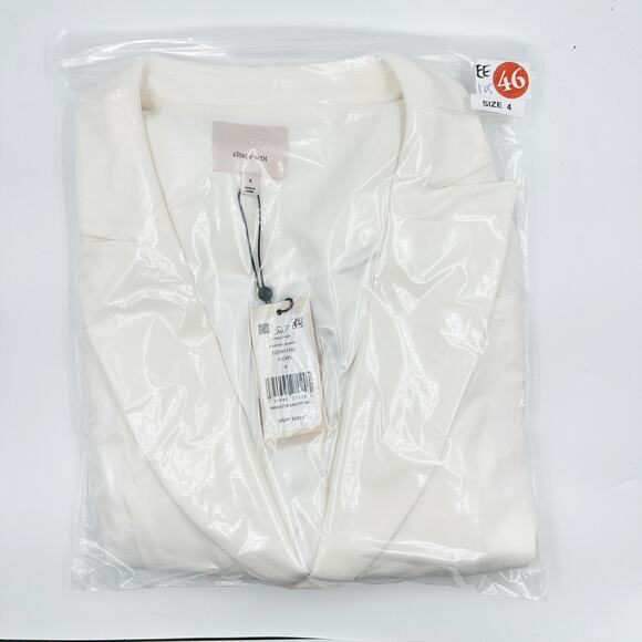 Cinq á Sept Kourtney Blazer Ivory ZJ5391319Z-IVO Single Breasted Ruffle S US4 - Picture 8 of 8